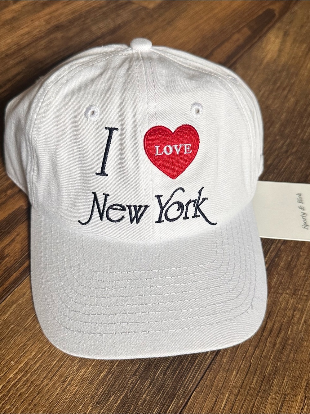 Sporty & Rich I Love New York White Baseball Cap